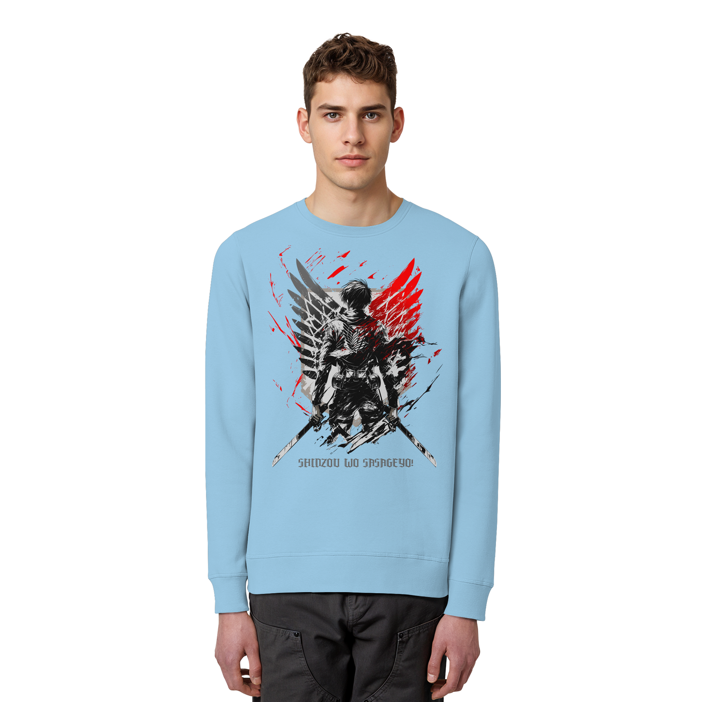 "Wings Of Resolve" Front Organic Unisex Sweatshirt
