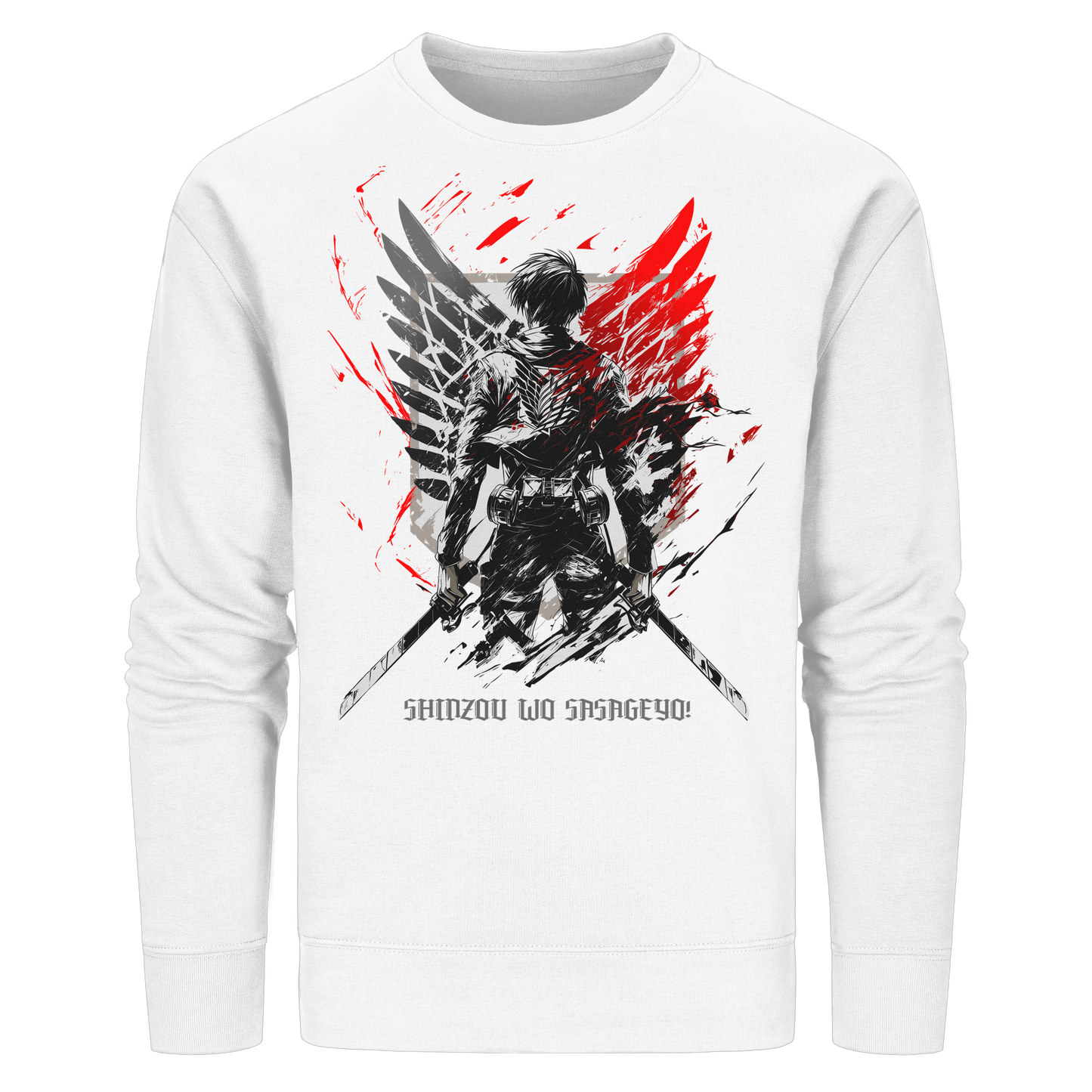 "Wings Of Resolve" Front Organic Unisex Sweatshirt