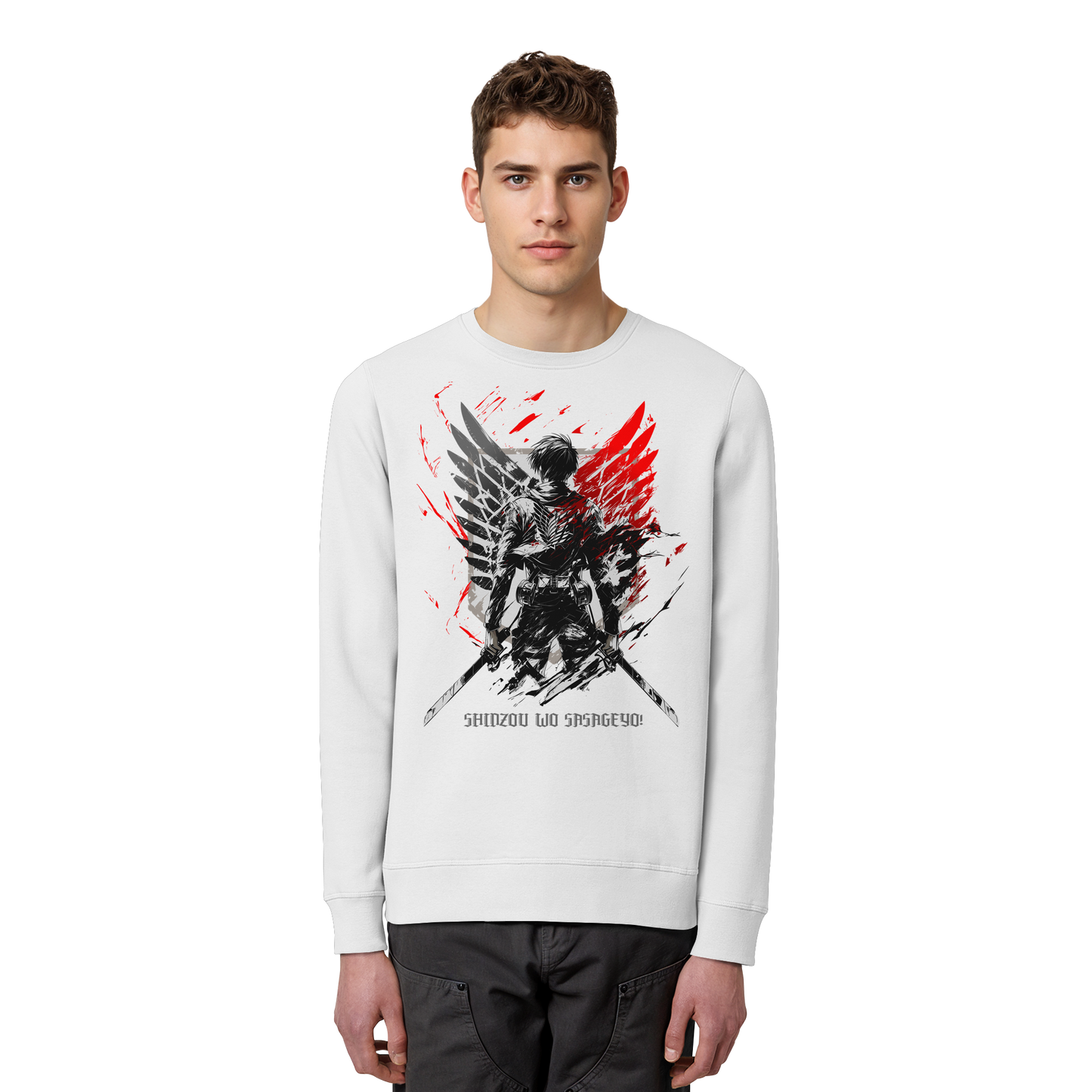 "Wings Of Resolve" Front Organic Unisex Sweatshirt