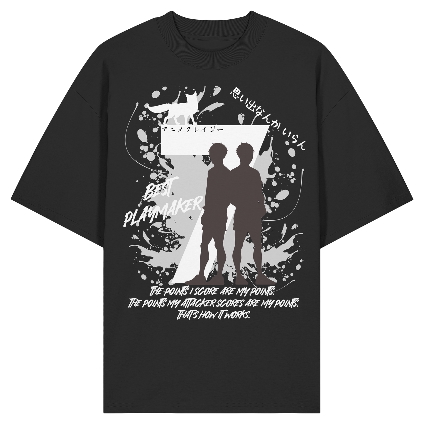 "Best Playmaker" Front Organic Oversize Shirt