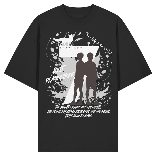 "Best Playmaker" Front Organic Oversize Shirt