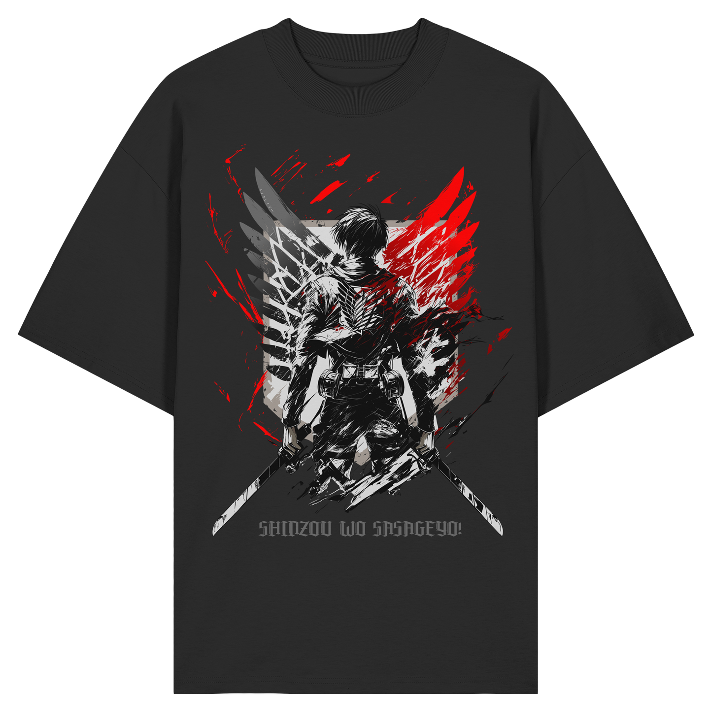 "Wings Of Resolve" Front Organic Oversized Shirt