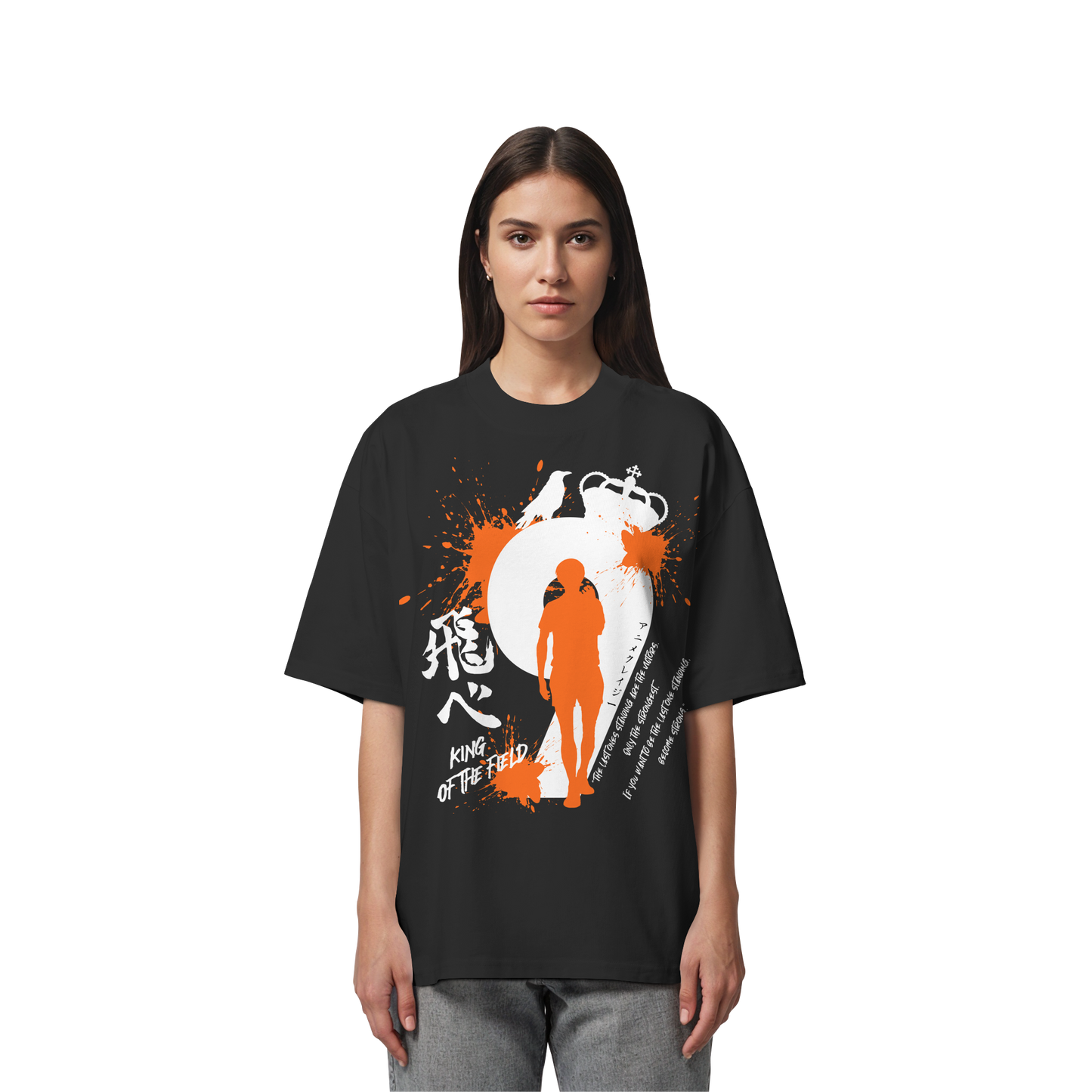 "King Of The Field" Front Organic Oversize Shirt