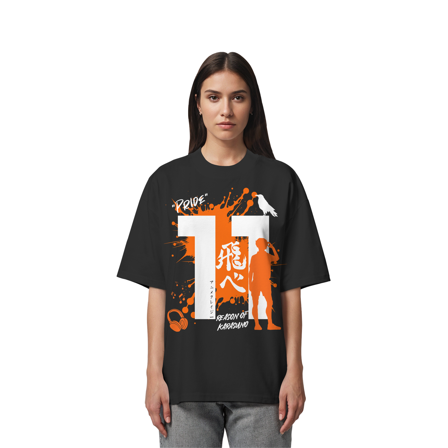 "Pride" Black Organic Oversize Shirt