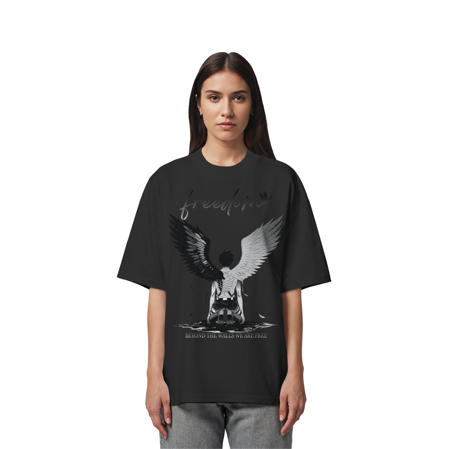 "Freedom" Front Organic Oversized Shirt