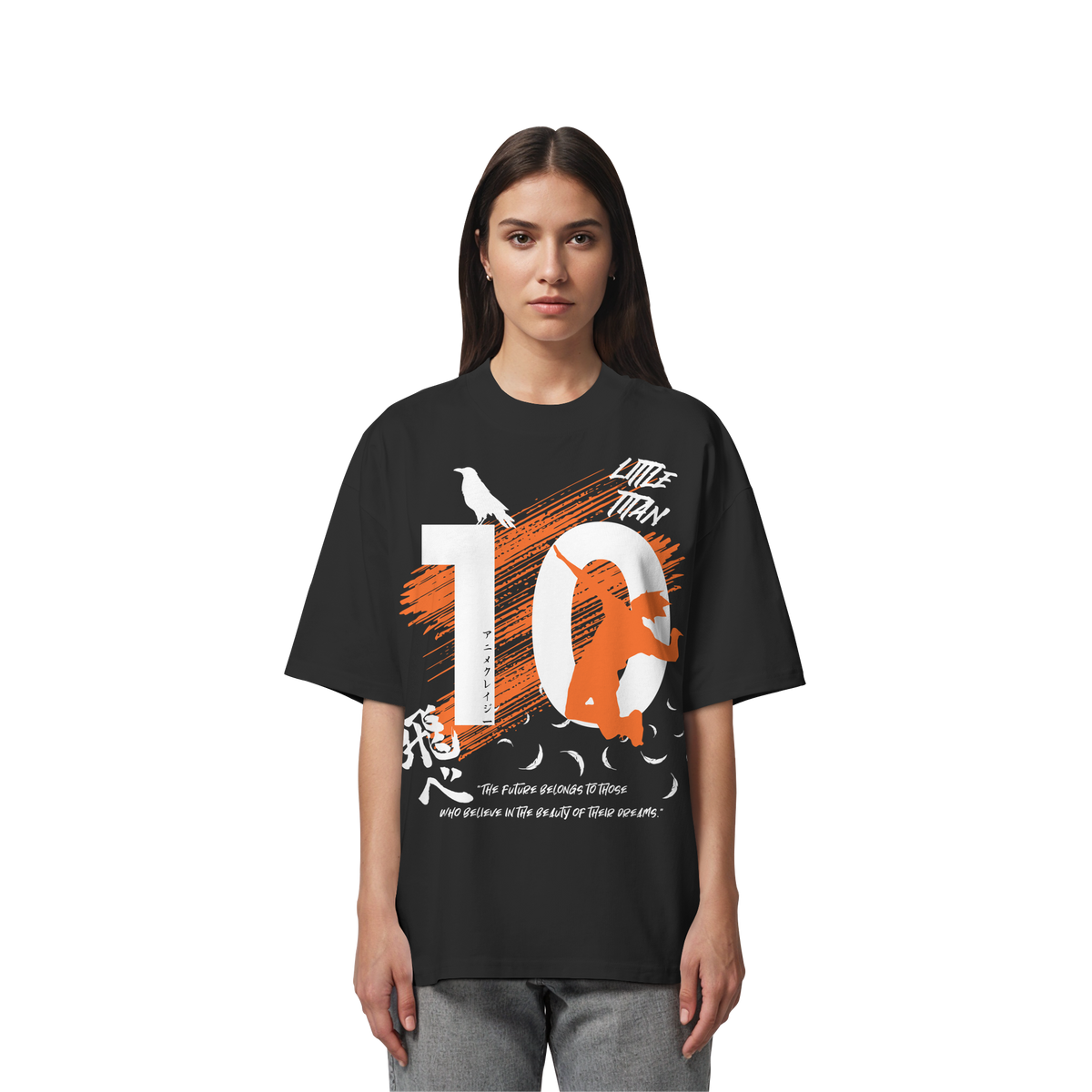 "Little Titan" Front Organic Oversize Shirt