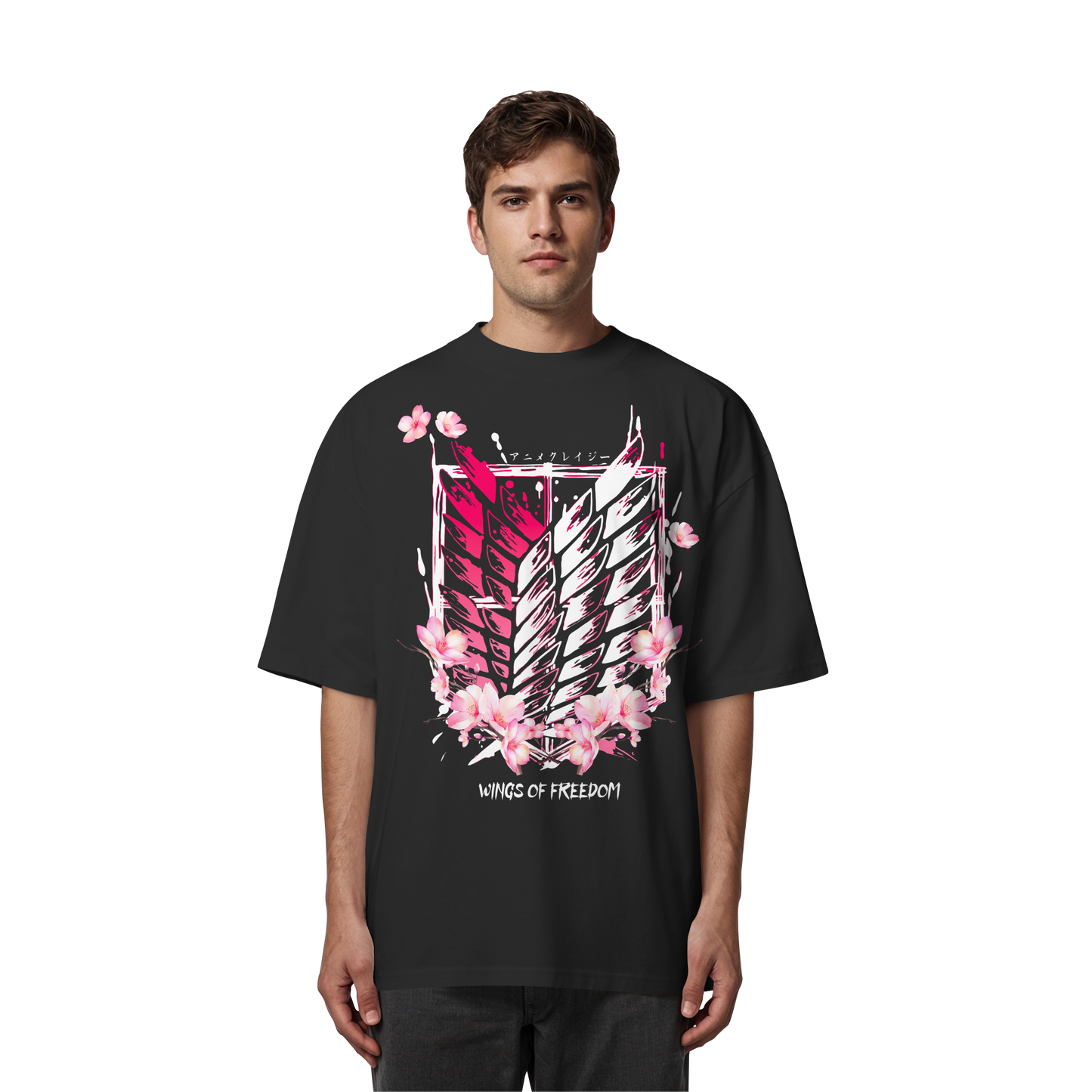 "Petals of Liberation“ Front Organic Oversized Shirt