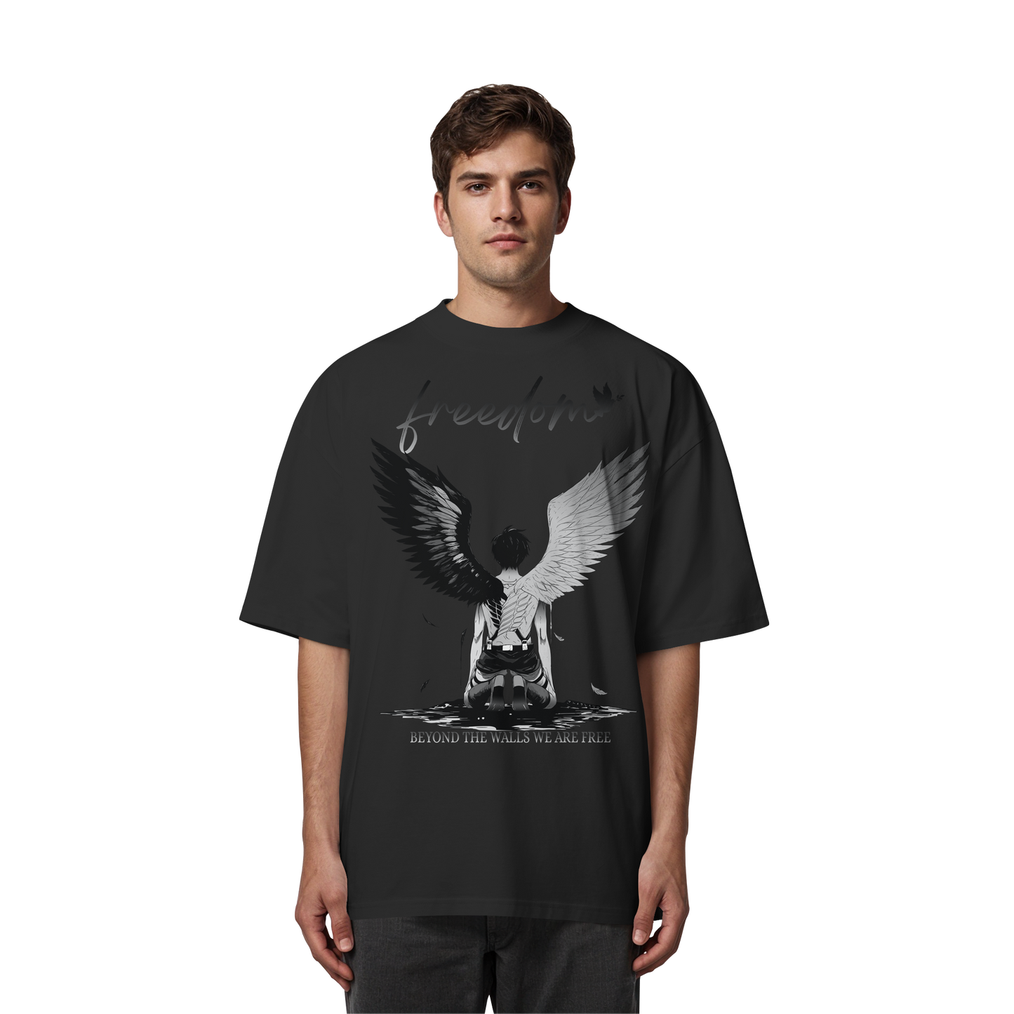 "Freedom" Front Organic Oversized Shirt