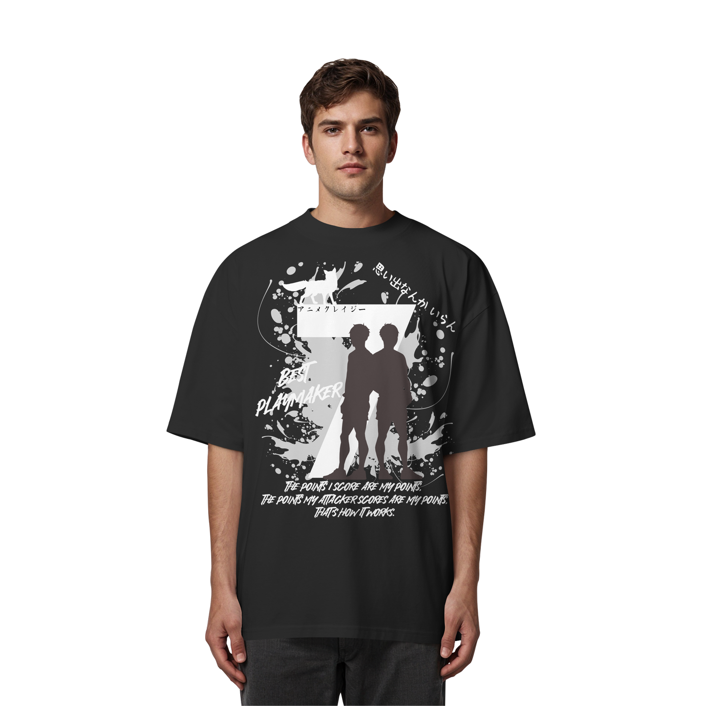 "Best Playmaker" Front Organic Oversize Shirt