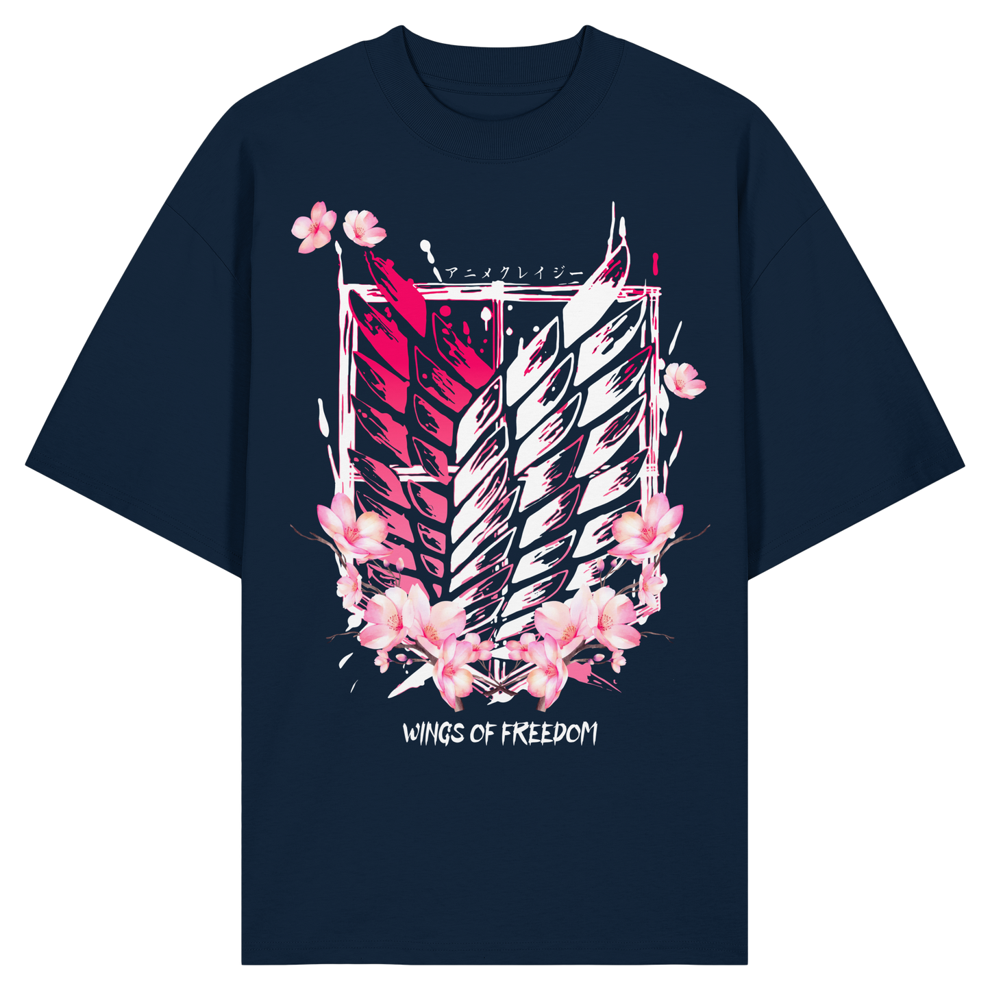 "Petals of Liberation“ Front Organic Oversized Shirt