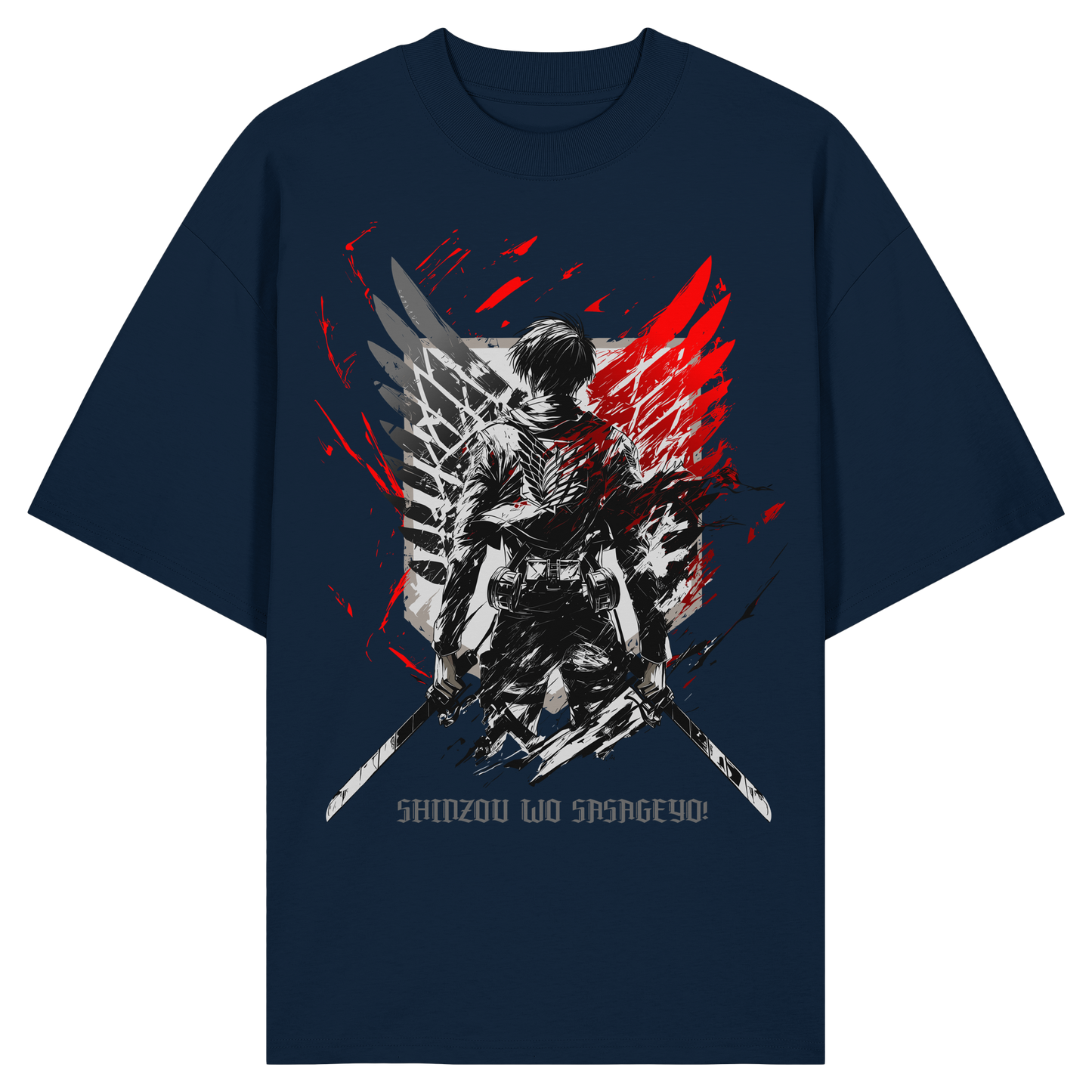 "Wings Of Resolve" Front Organic Oversized Shirt