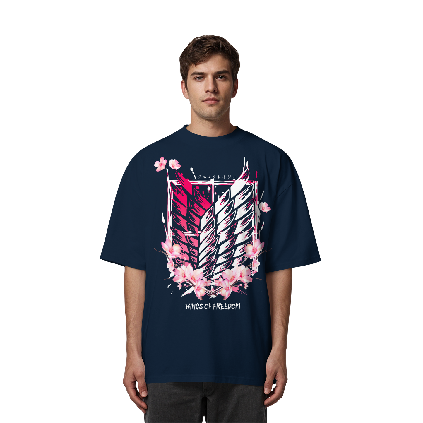 "Petals of Liberation“ Front Organic Oversized Shirt