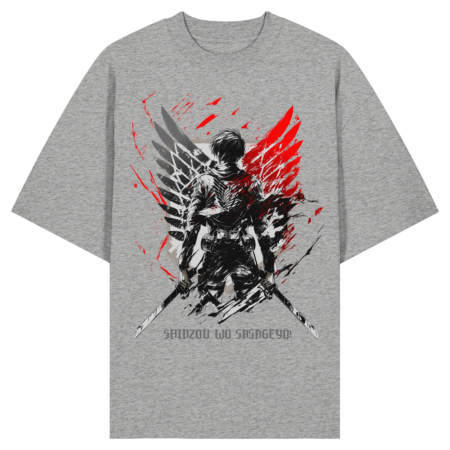 "Wings Of Resolve" Front Organic Oversized Shirt