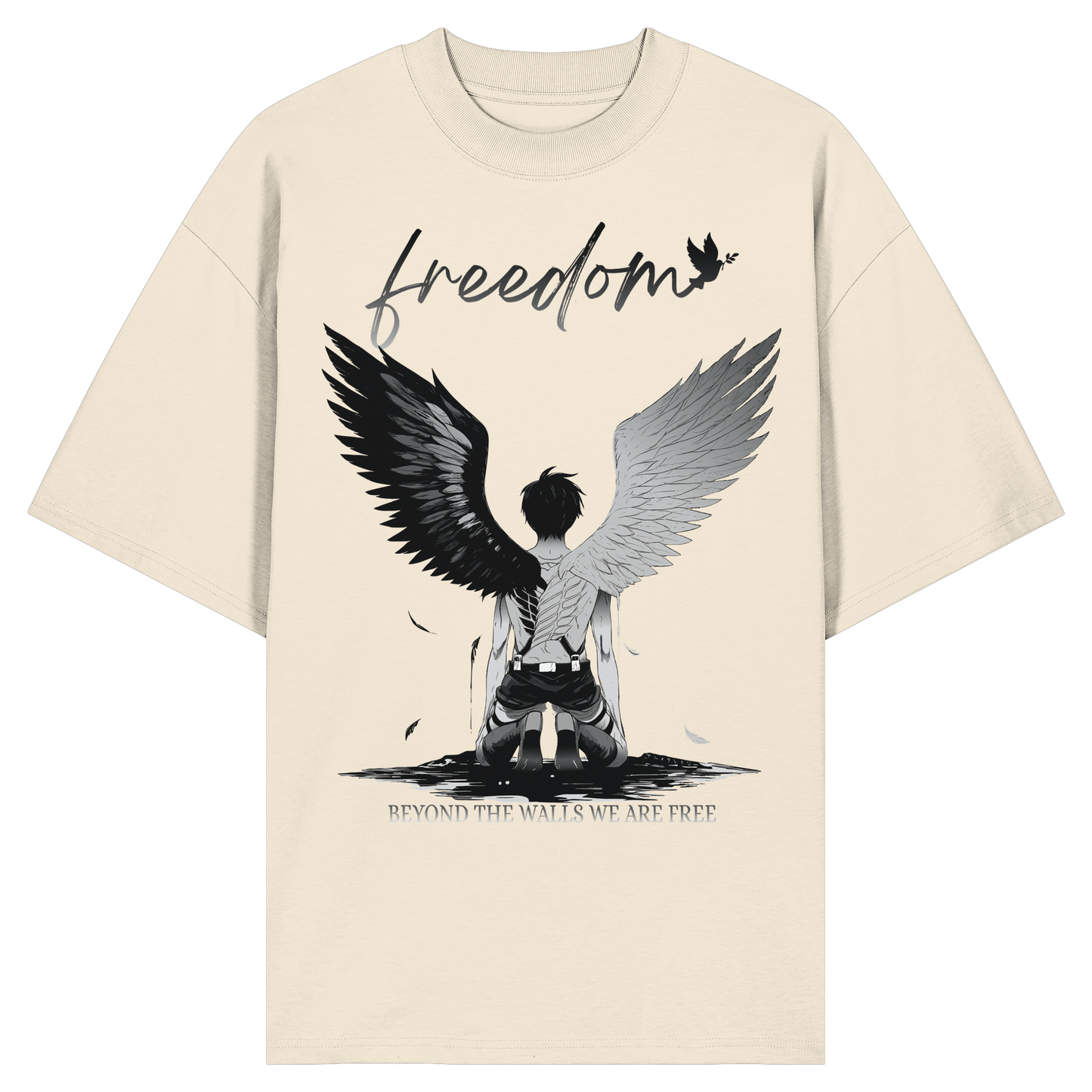 "Freedom" Front Organic Oversized Shirt