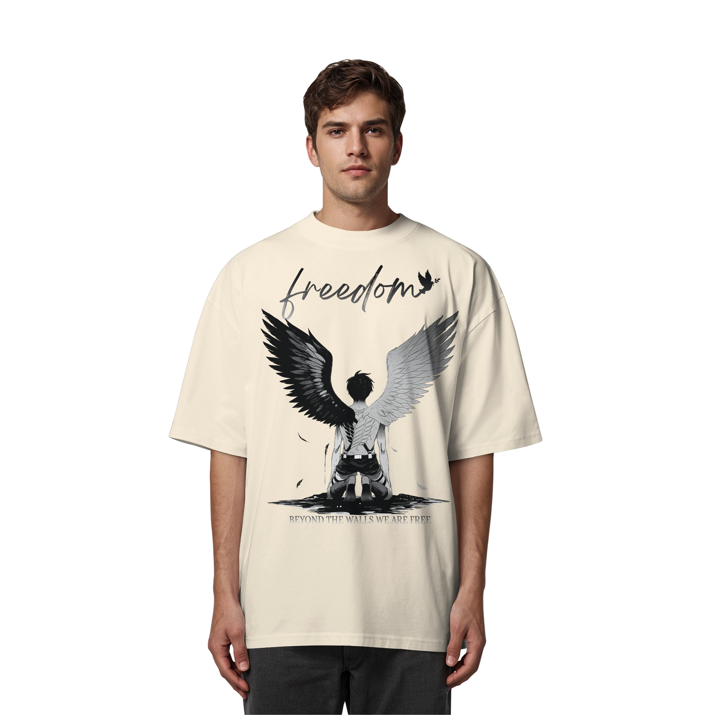 "Freedom" Front Organic Oversized Shirt