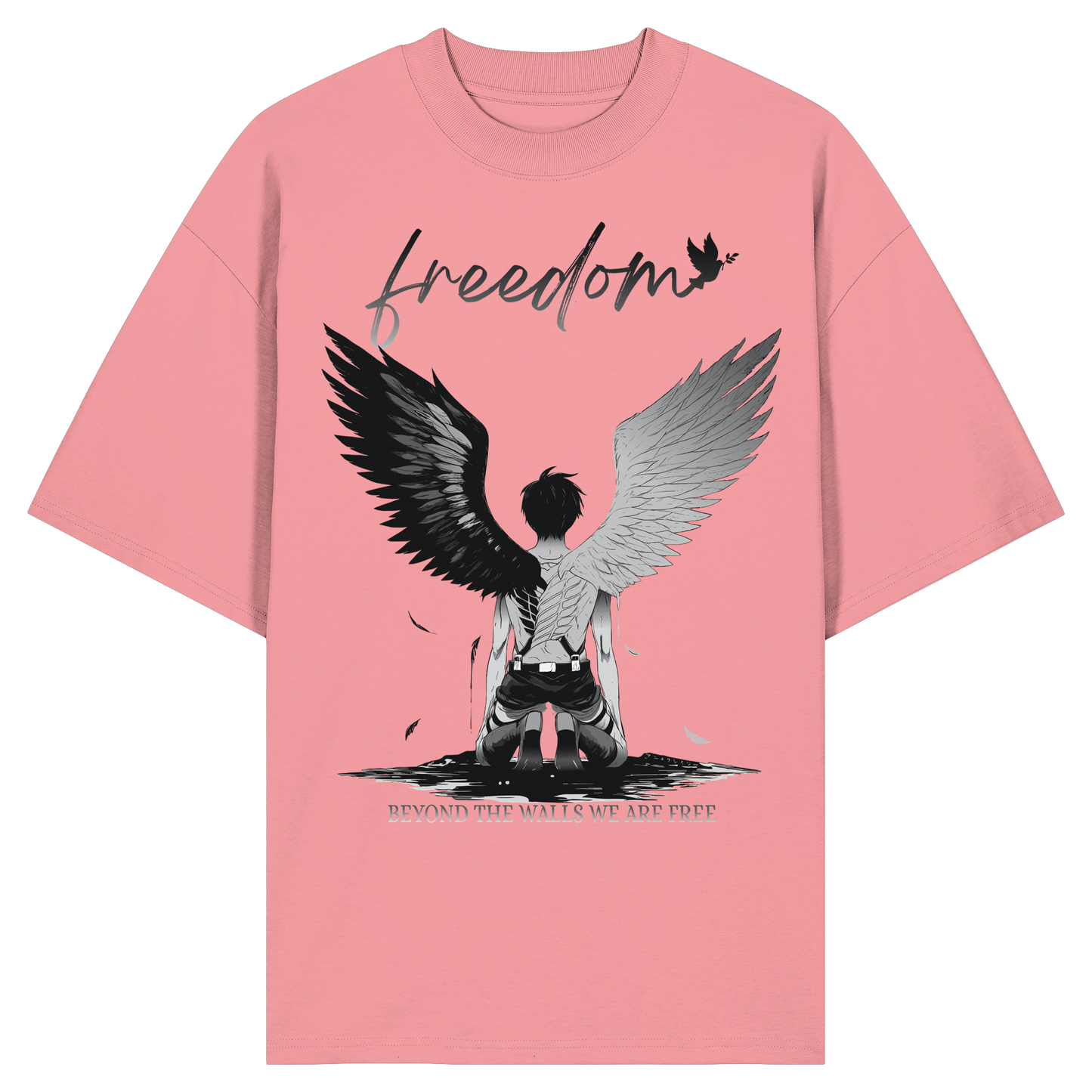 "Freedom" Front Organic Oversized Shirt