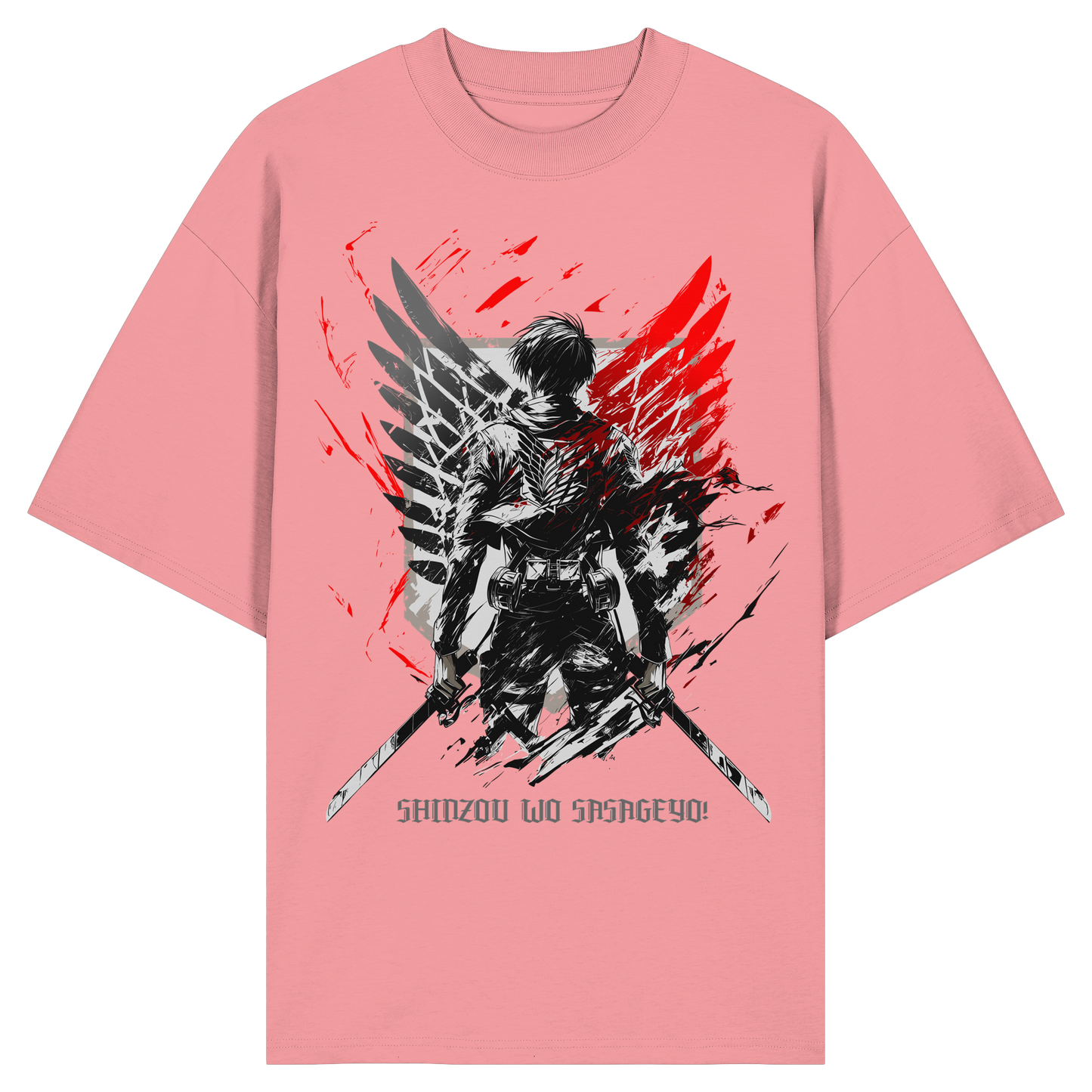 "Wings Of Resolve" Front Organic Oversized Shirt