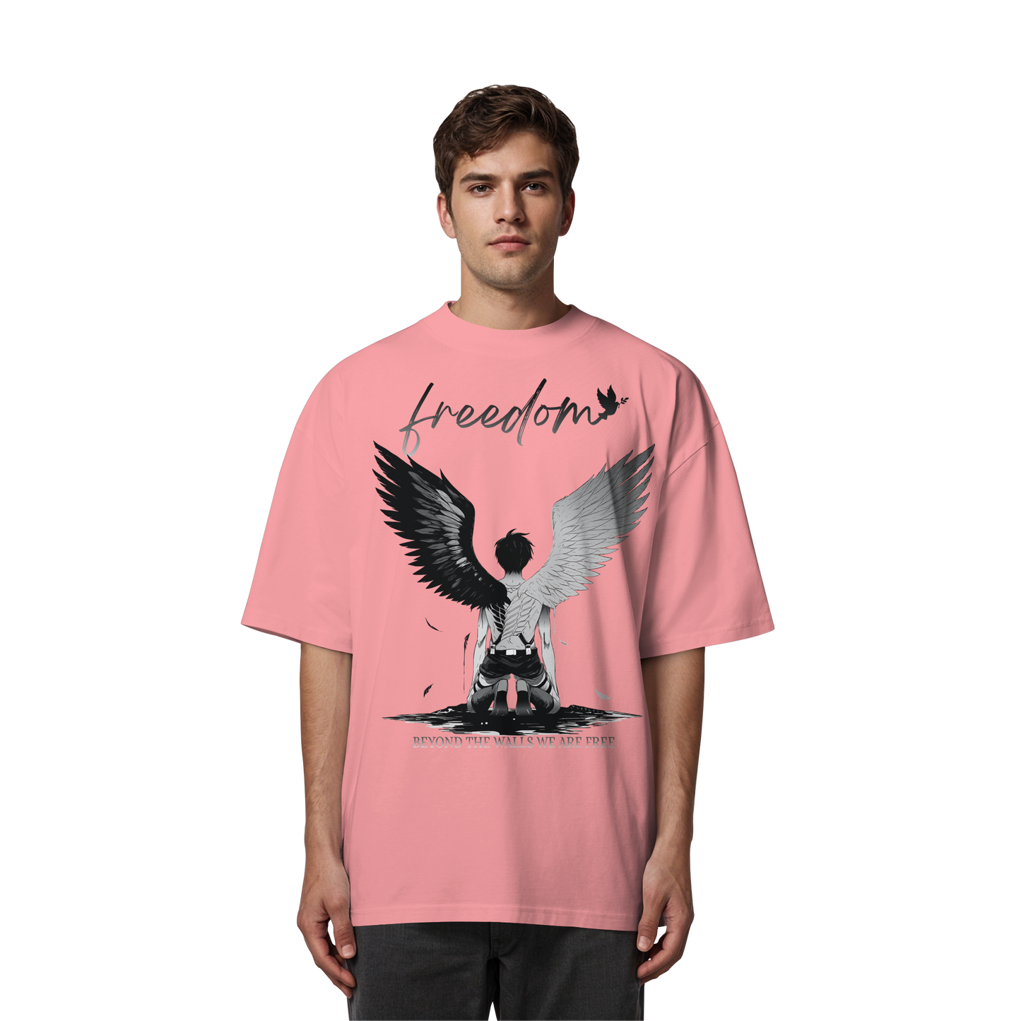 "Freedom" Front Organic Oversized Shirt