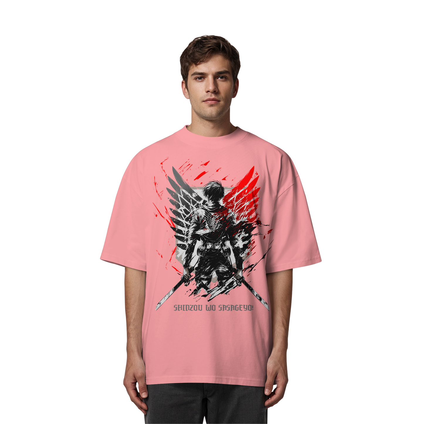 "Wings Of Resolve" Front Organic Oversized Shirt