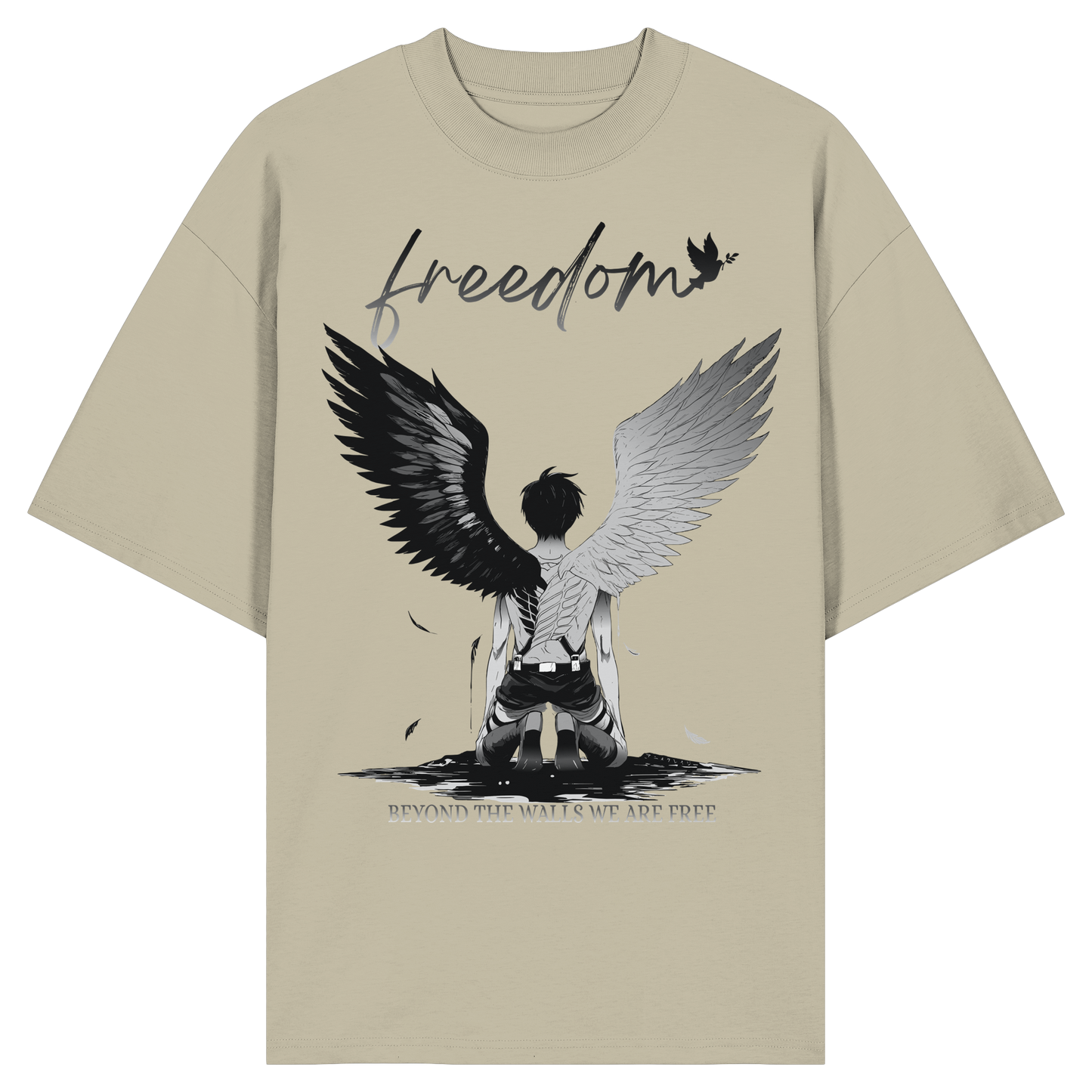 "Freedom" Front Organic Oversized Shirt