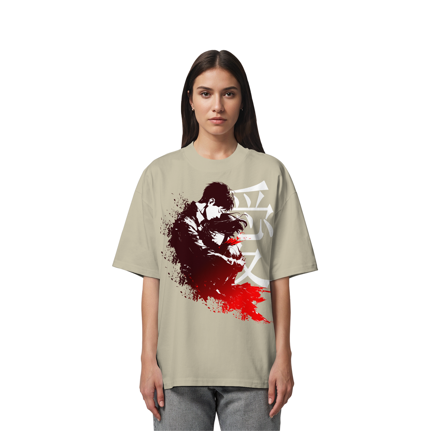 "Bound by Fate" Front Organic Oversized Shirt