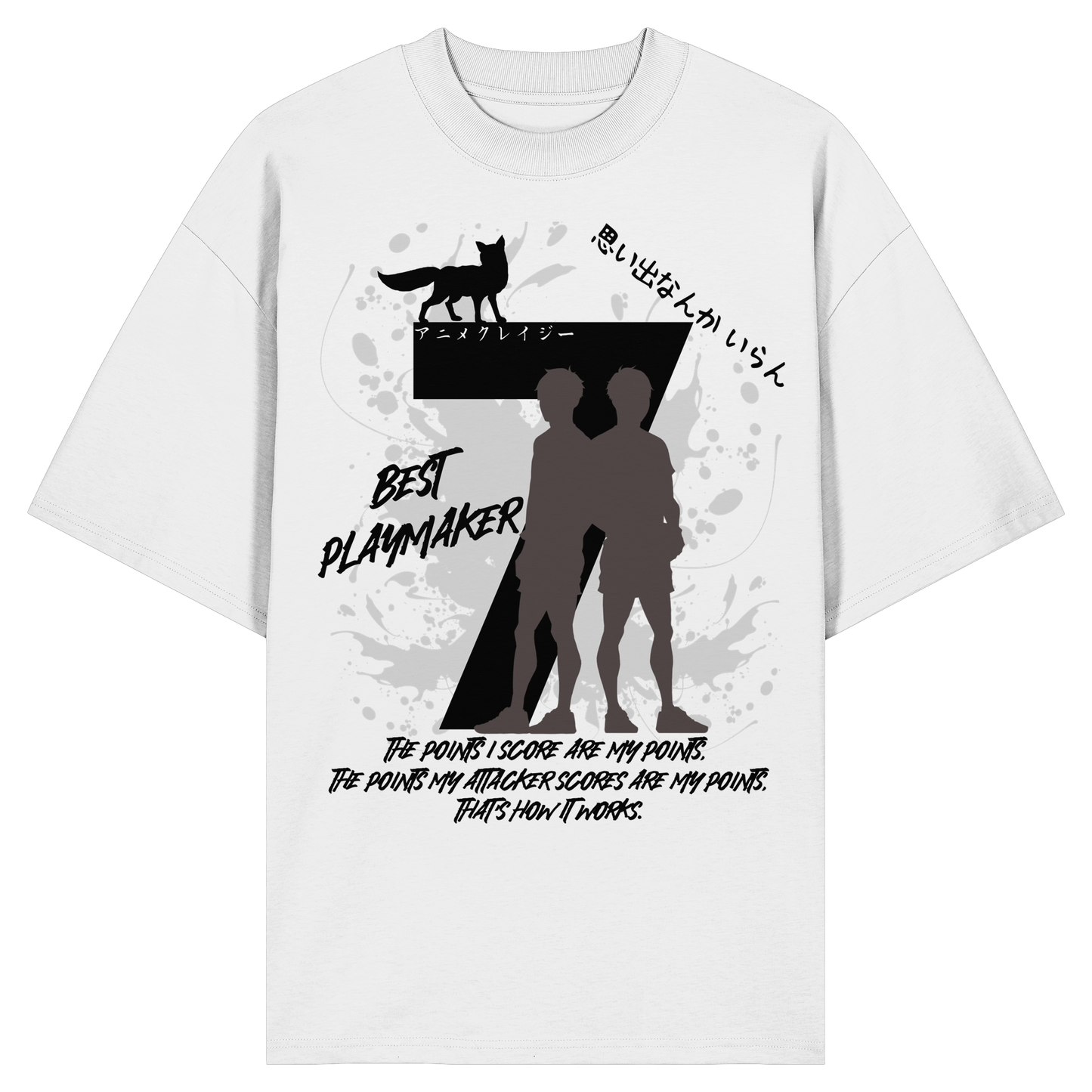 "Best Playmaker" Front Organic Oversize Shirt