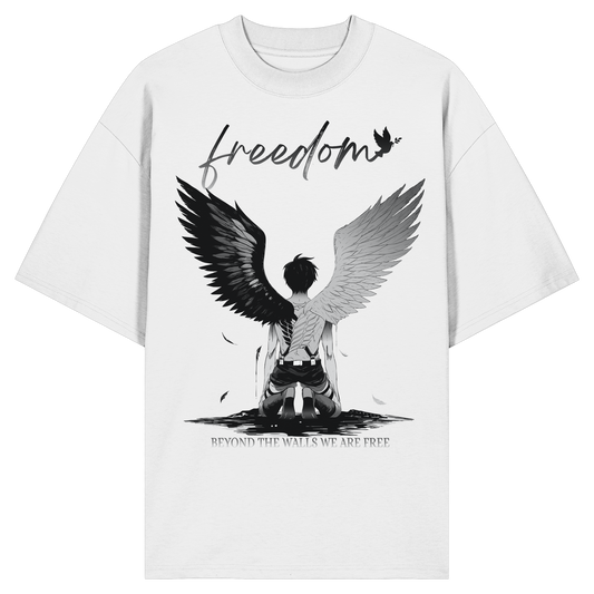 "Freedom" Front Organic Oversized Shirt
