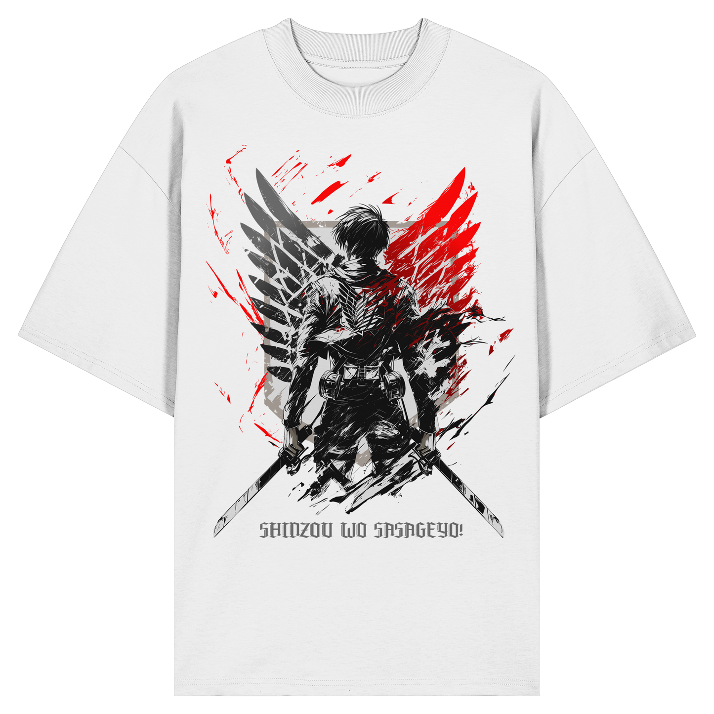 "Wings Of Resolve" Front Organic Oversized Shirt