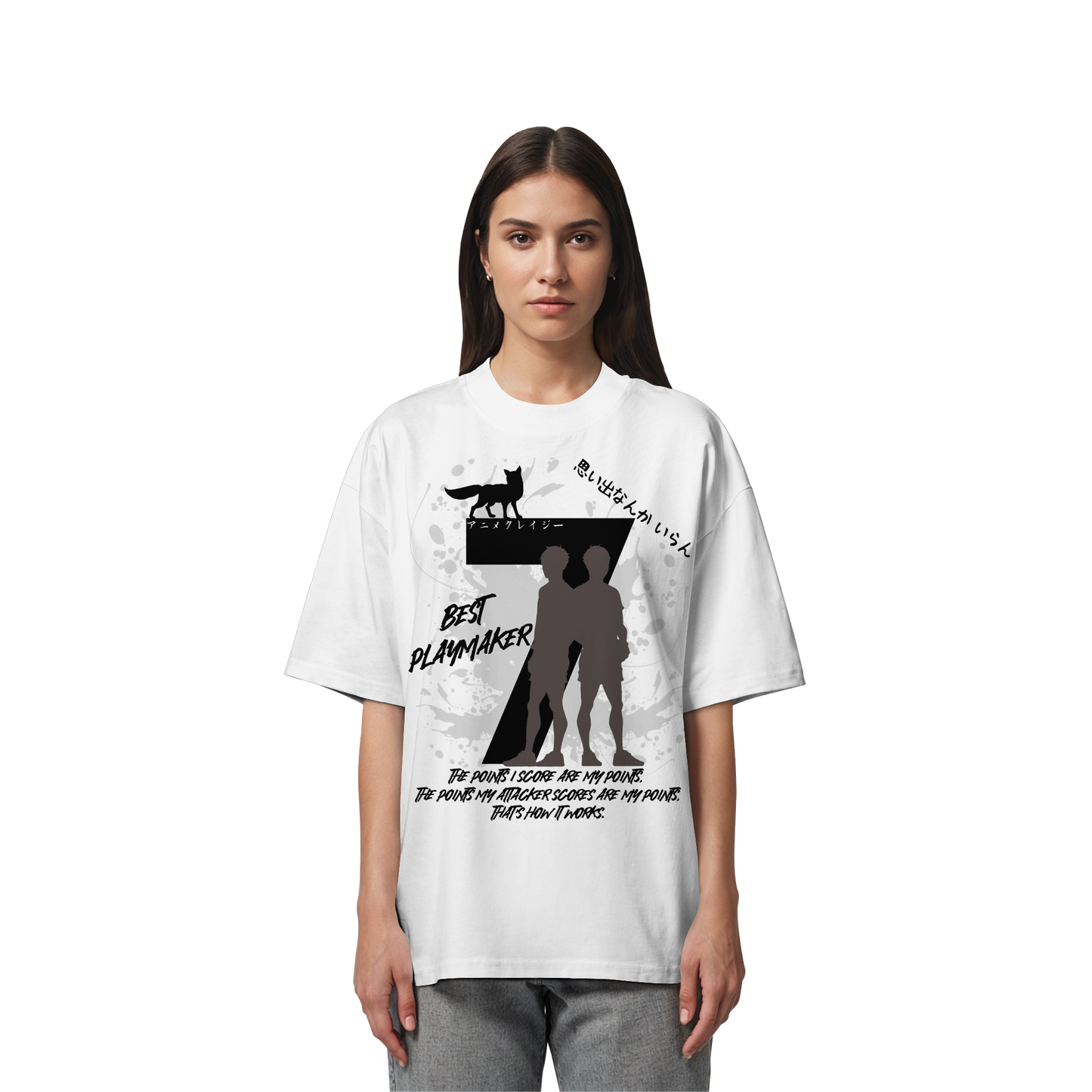 "Best Playmaker" Front Organic Oversize Shirt