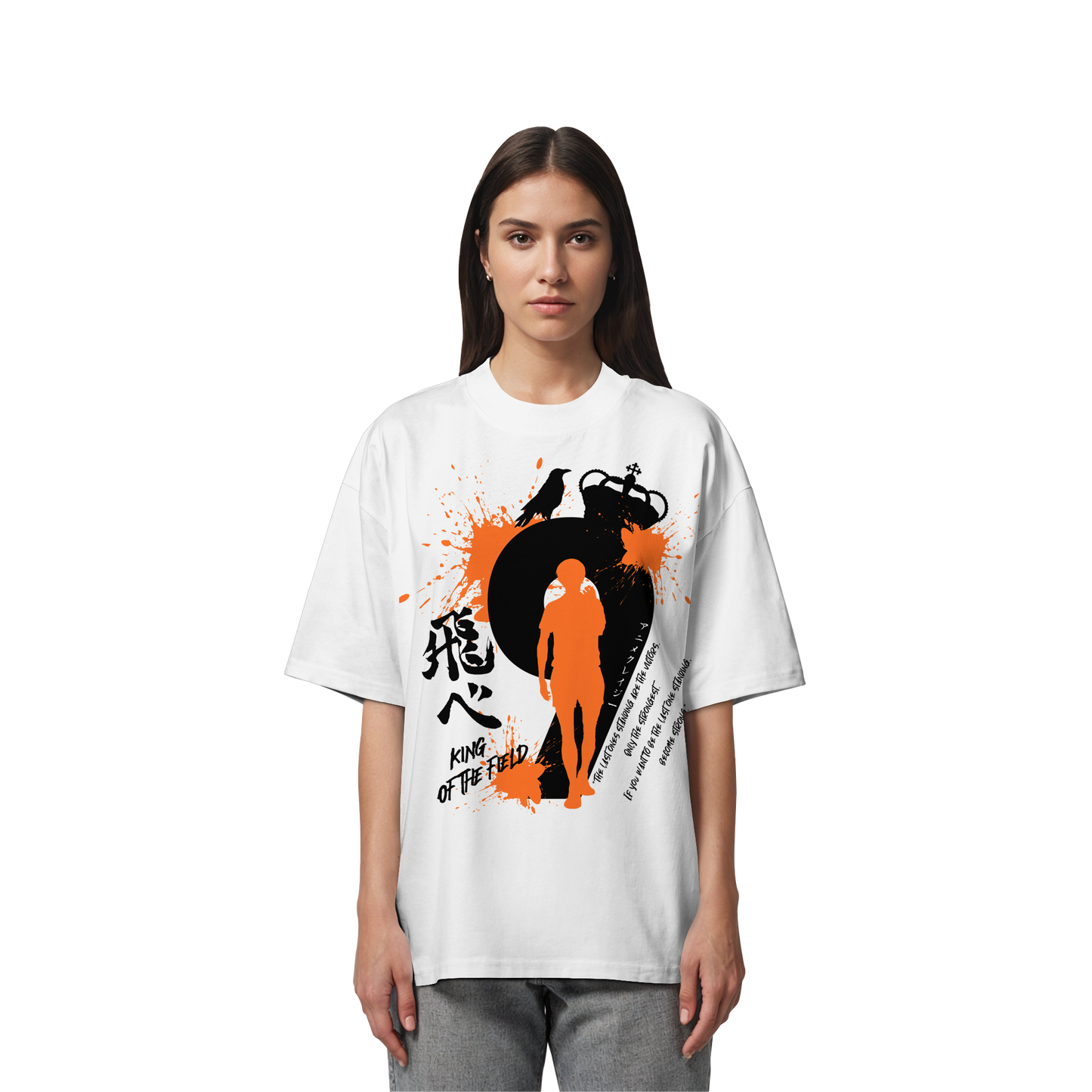 "King Of The Field" Front Organic Oversize Shirt