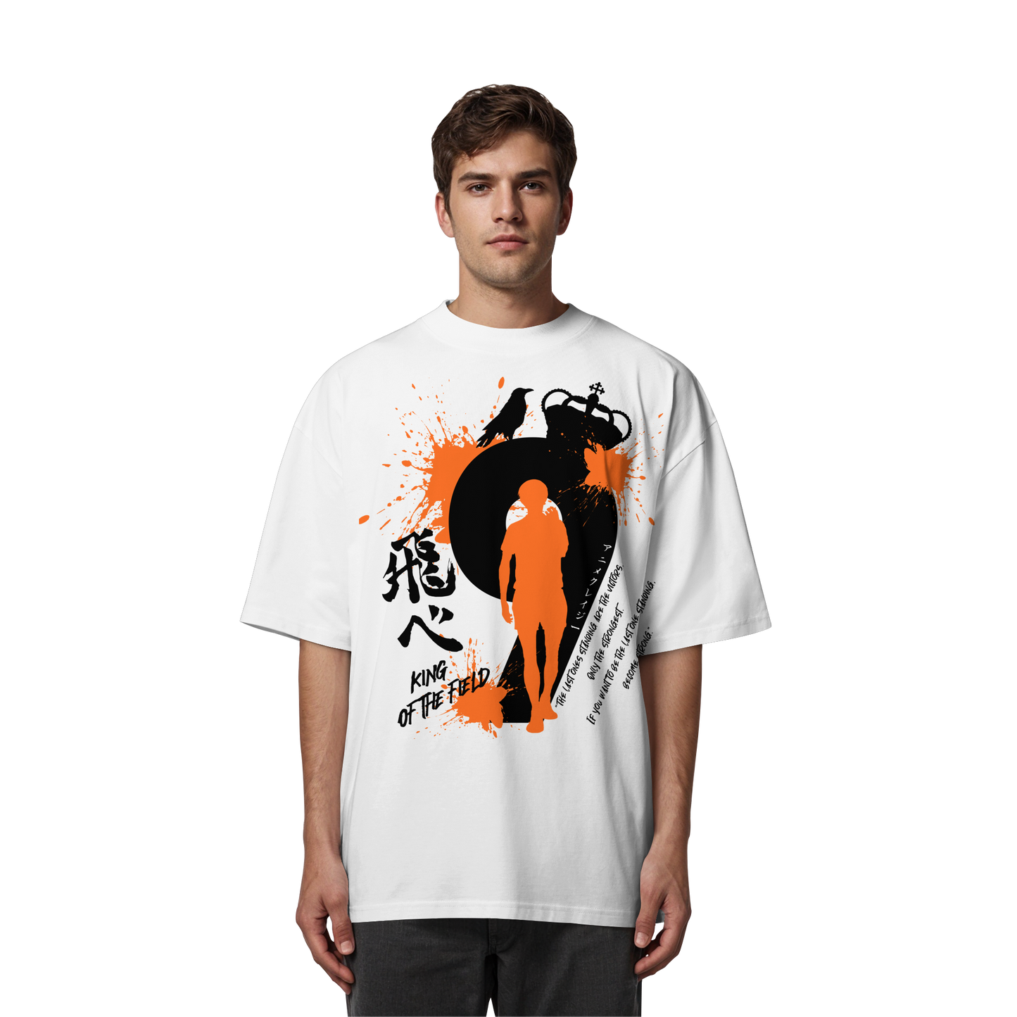 "King Of The Field" Front Organic Oversize Shirt