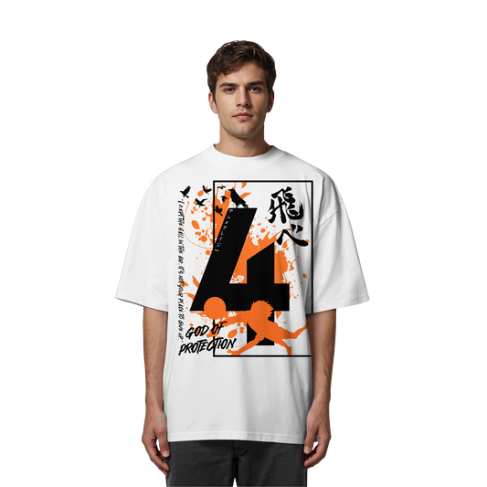 "God Of Protection" Front Organic Oversize Shirt