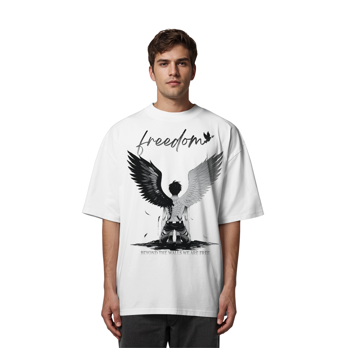 "Freedom" Front Organic Oversized Shirt