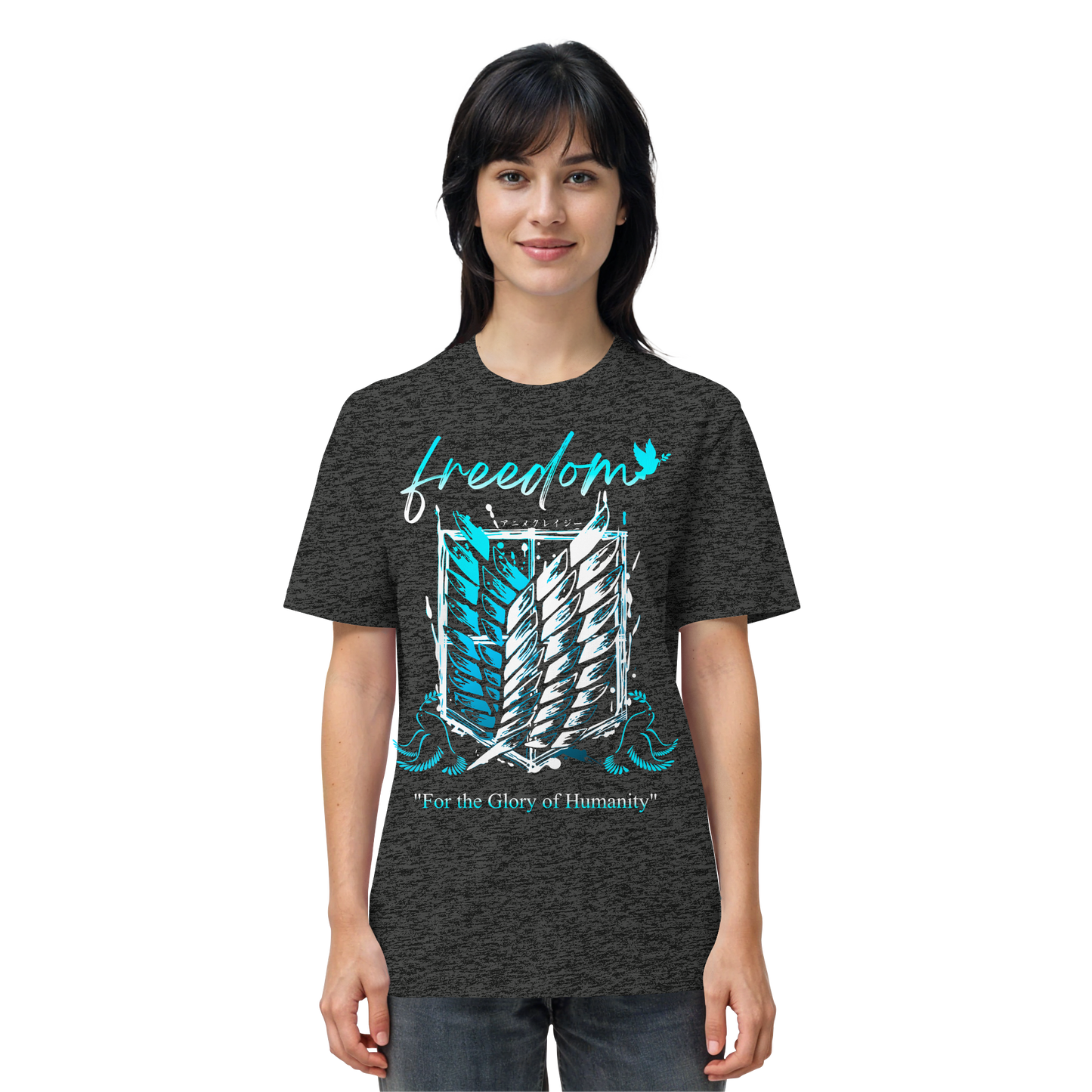 "Blue Rebellion - Wings Of Hope" Front Organic Regular Shirt