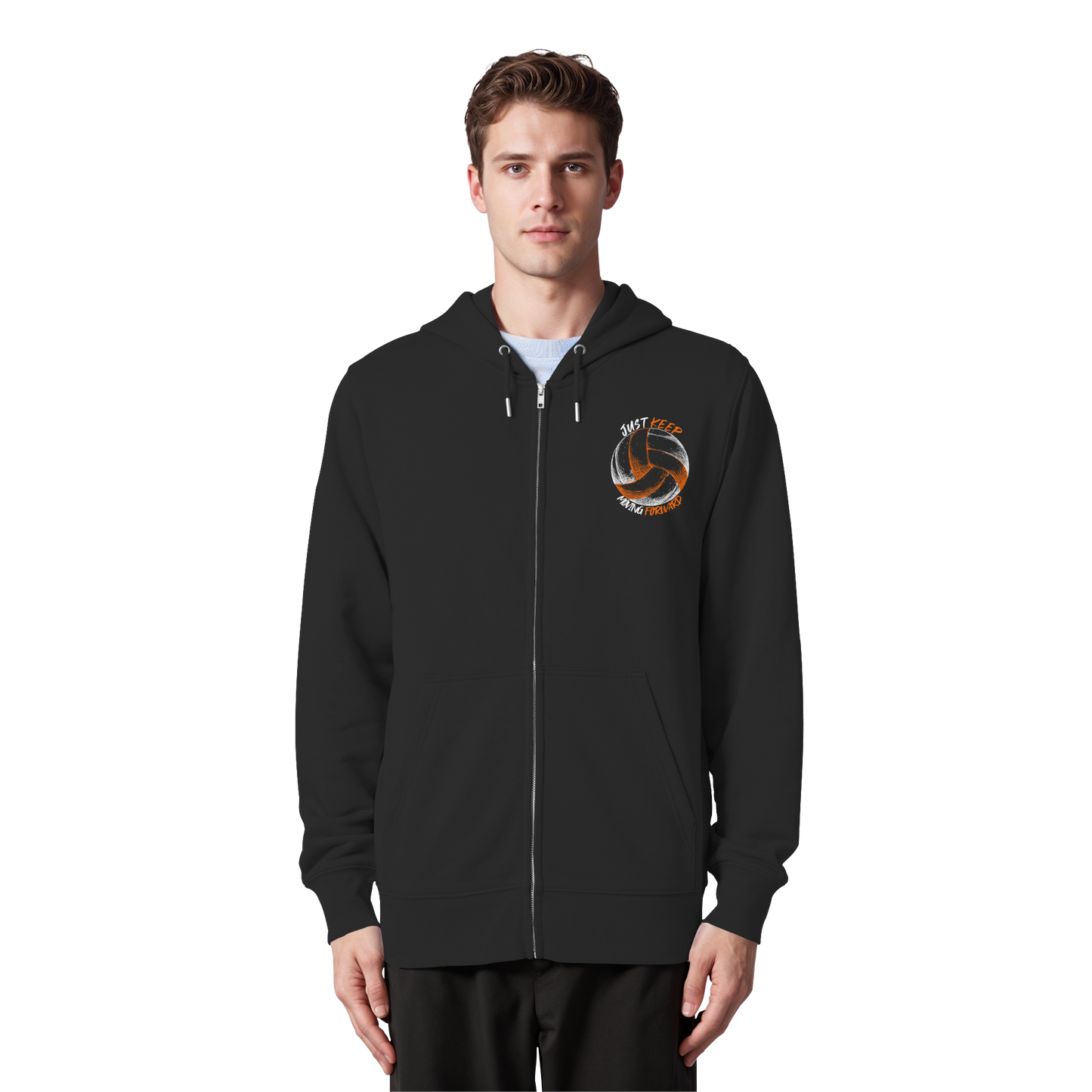 "God Of Protection" Black Organic Zipper