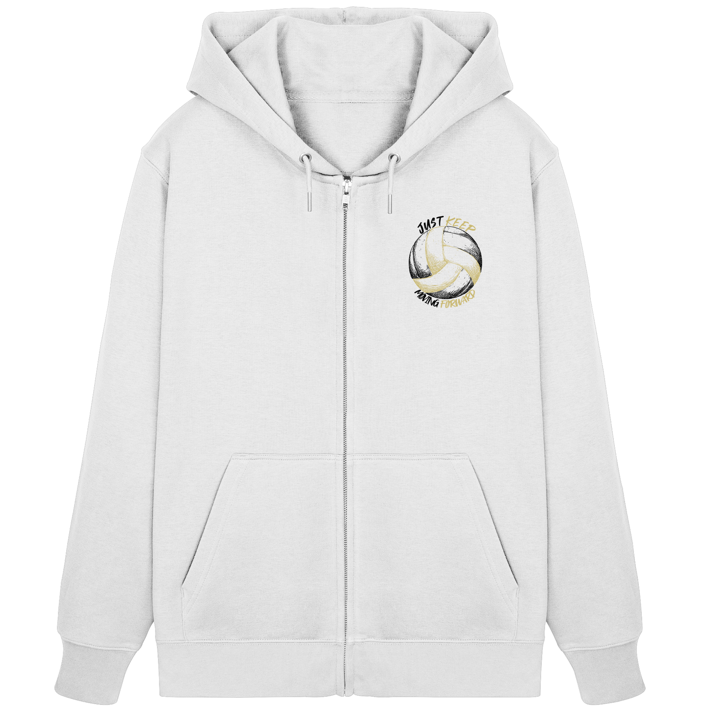 "Ace Of The Outside Attack" White Organic Zipper