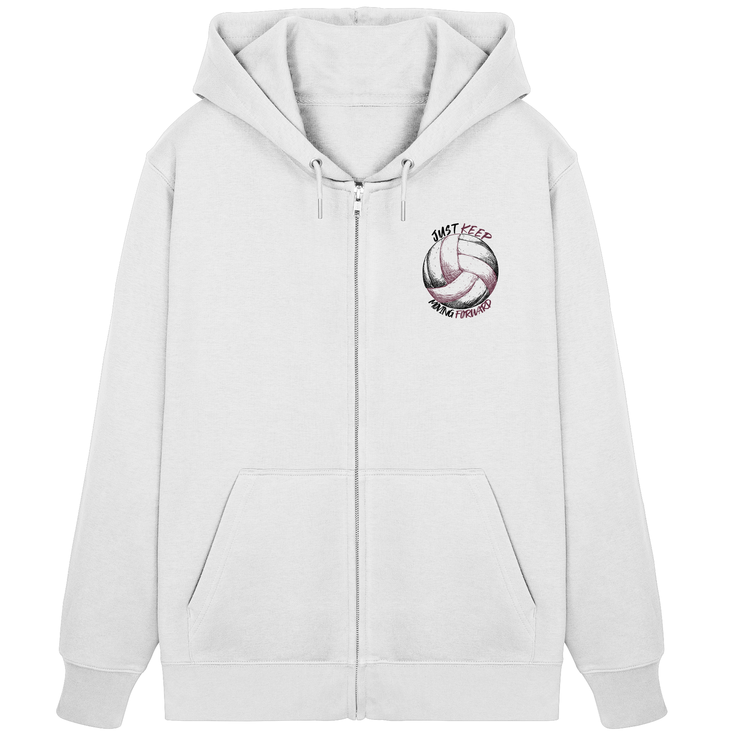"God Of The Attack" White Organic Zipper
