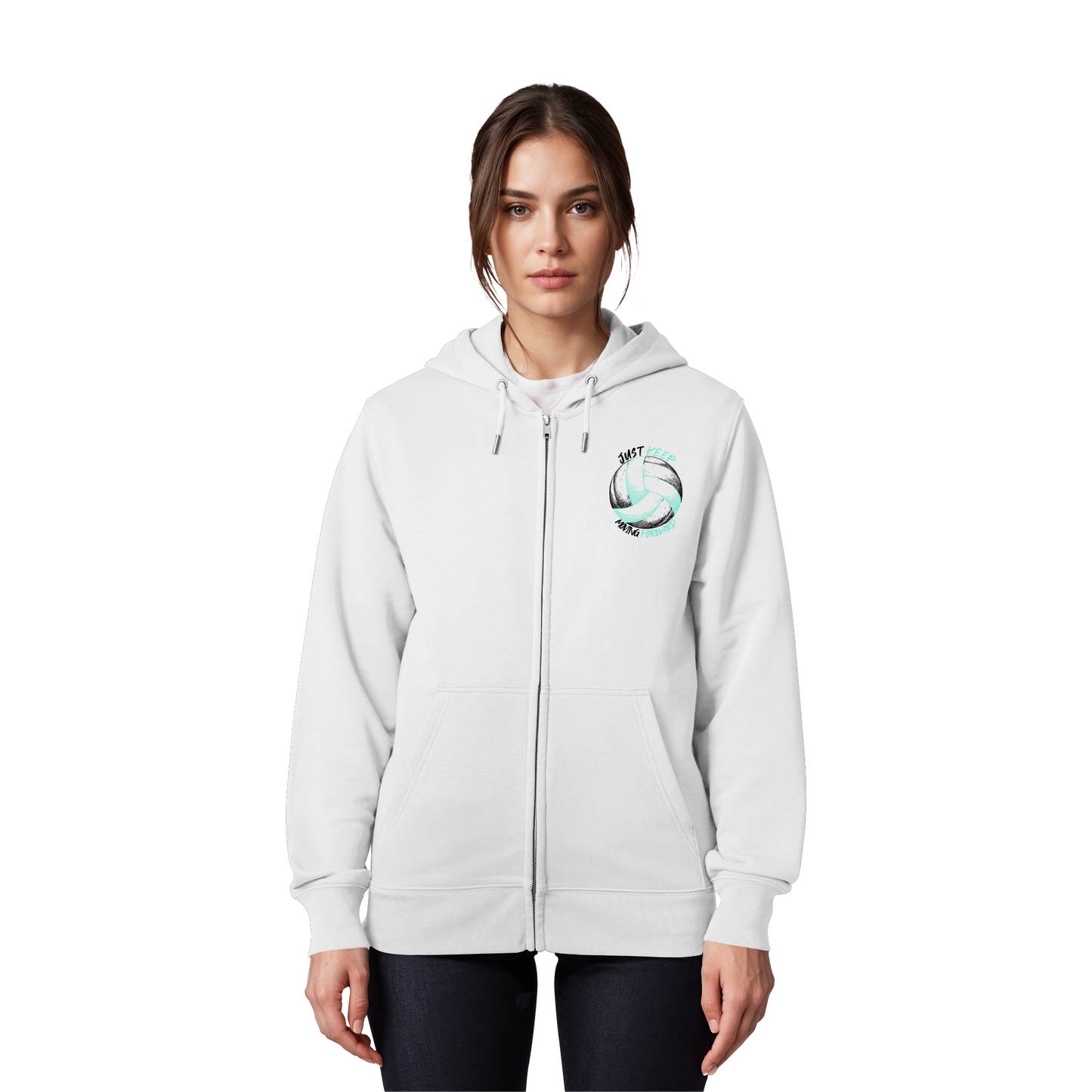 "The Big King" White Organic Zipper