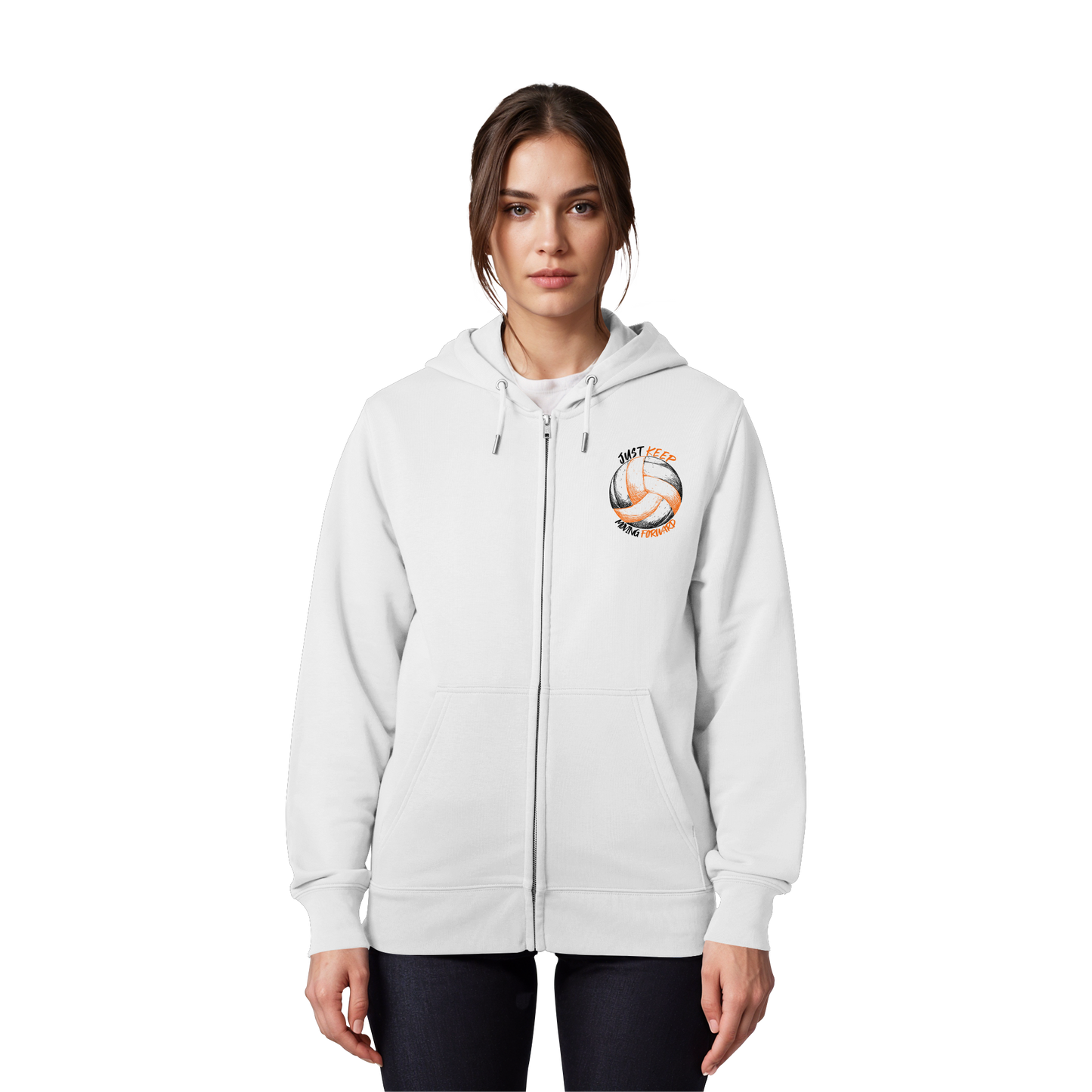 "King Of The Field 2.0" White Organic Zipper
