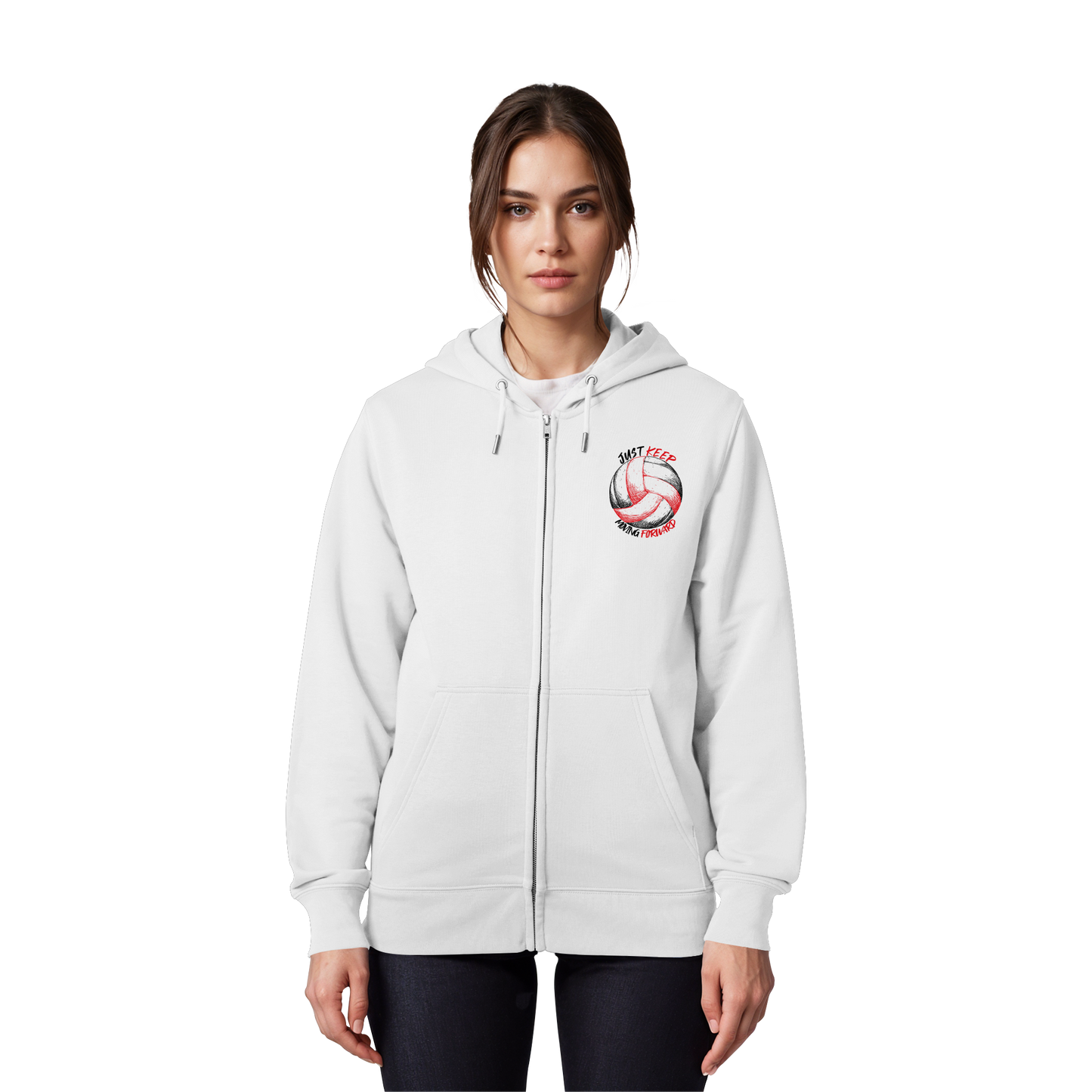"Captain" White Organic Zipper