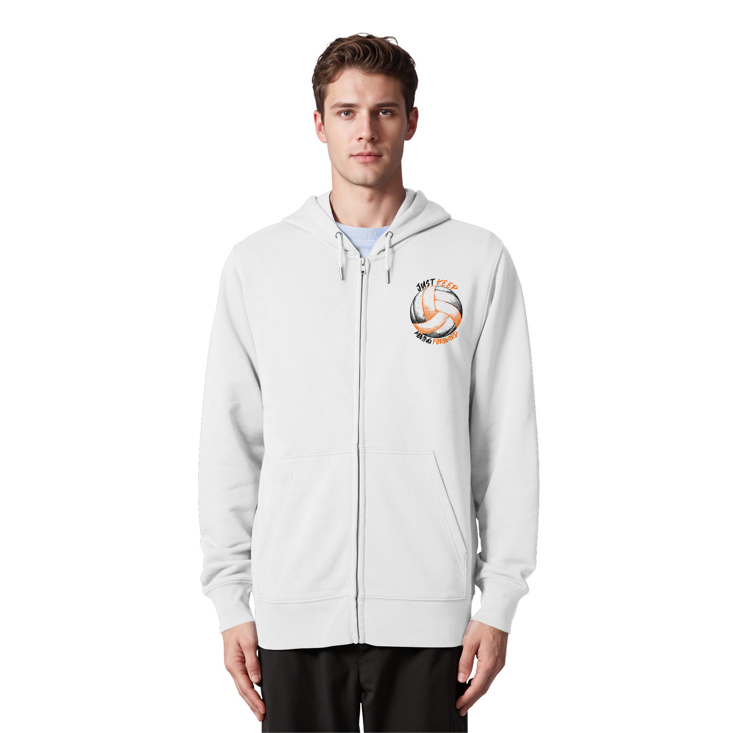 "God Of Protection" White Organic Zipper
