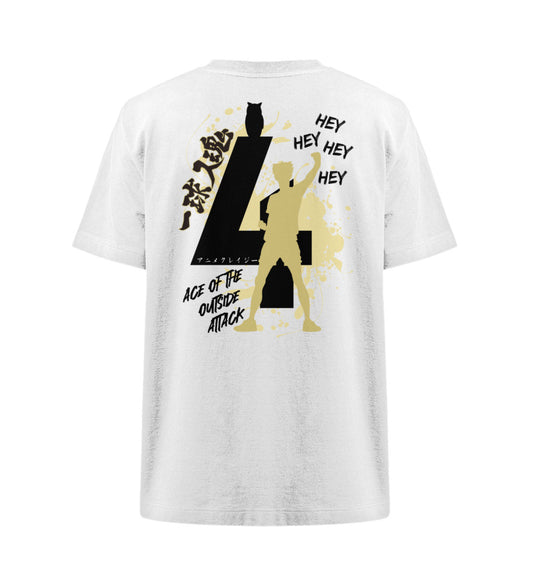 "Ace Of The Outside Attack" Back Organic Heavy Oversized T-Shirt