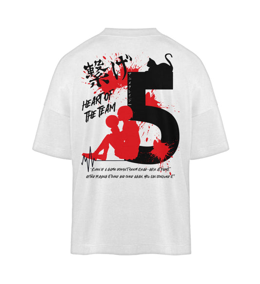 "Heart Of The Team" Back Organic Oversized Shirt